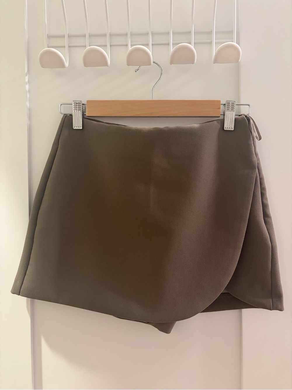 Zara Olive Wrap Mini Skort